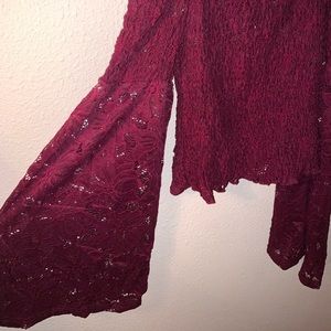 Red lace top